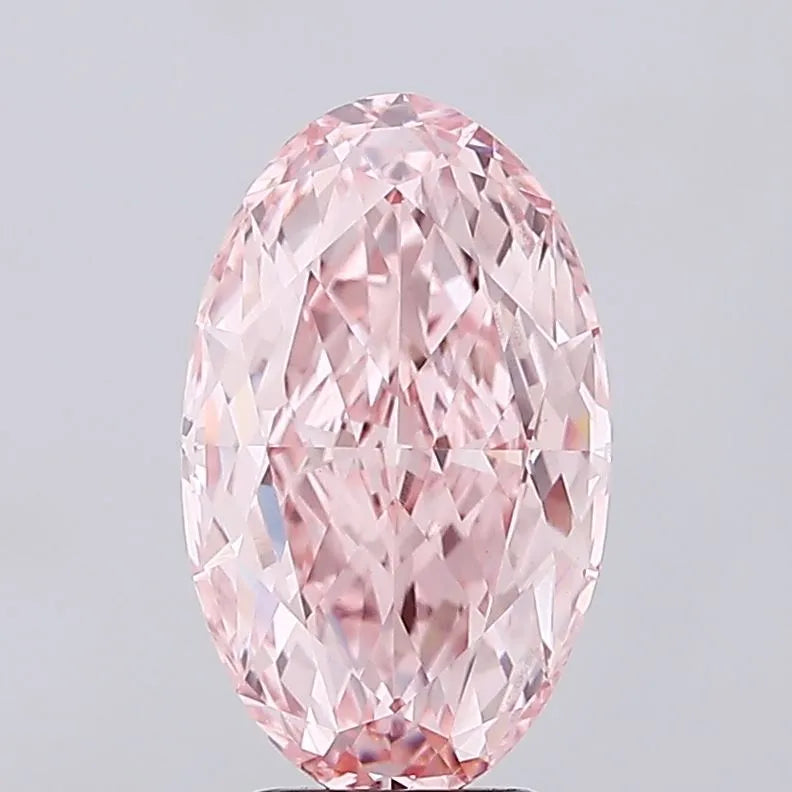 4.46ct Oval Lab Grown Diamond (Colour Fancy Vivid Pink, Clarity VS1, IGI Certified)