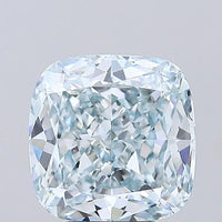 4.52ct Cushion modified Lab Grown Diamond (Colour Fancy Greenish Blue, Clarity VS1, IGI Certified)