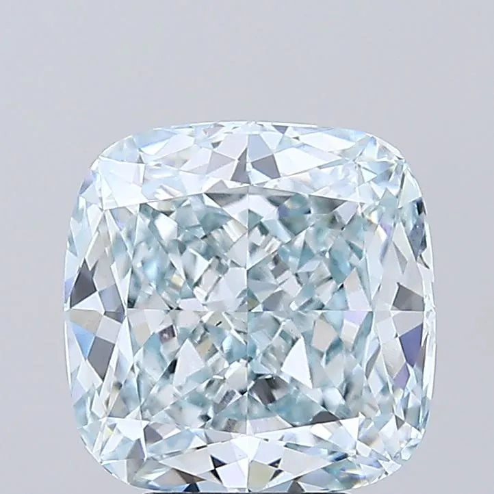 4.52ct Cushion modified Lab Grown Diamond (Colour Fancy Greenish Blue, Clarity VS1, IGI Certified)