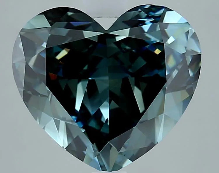 4.55ct Heart Lab Grown Diamond (Colour Fancy Deep Blue, Clarity VVS2, IGI Certified)