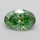 4.70ct Oval Lab Grown Diamond (Colour Fancy Vivid Green, Clarity VS1, IGI Certified)