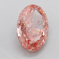 4.81ct Oval Lab Grown Diamond (Colour Fancy Vivid Brownish Pink, Clarity SI2, IGI Certified)