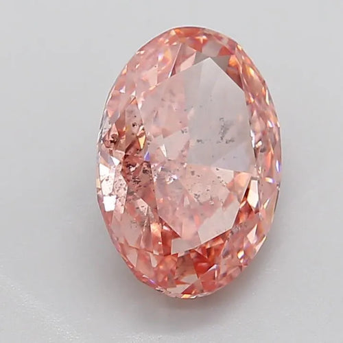 4.81ct Oval Lab Grown Diamond (Colour Fancy Vivid Brownish Pink, Clarity SI2, IGI Certified)