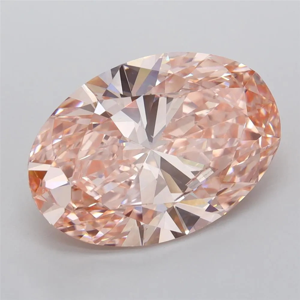 4.93ct Oval Lab Grown Diamond (Colour Fancy Vivid Pink, Clarity VVS1, IGI Certified)