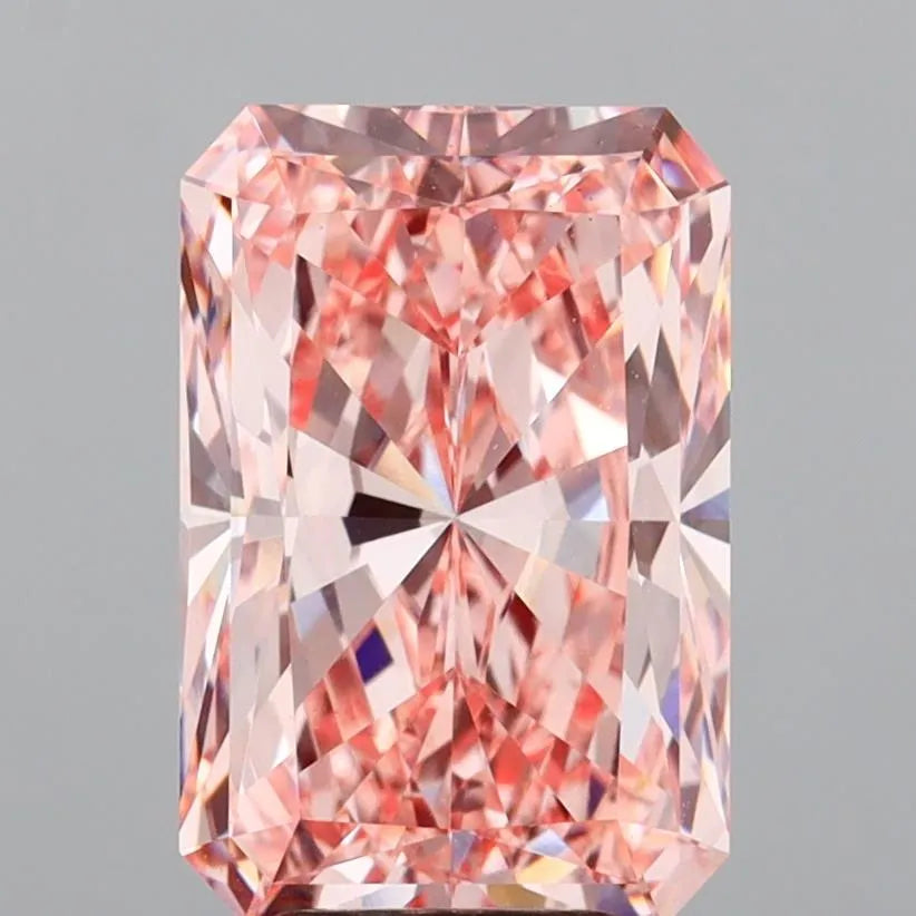 5.00ct Radiant Lab Grown Diamond (Colour Fancy Vivid Pink, Clarity VS1, IGI Certified)