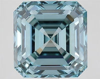 5.02ct Asscher Lab Grown Diamond (Colour Fancy Vivid Blue, Clarity VVS2, IGI Certified)