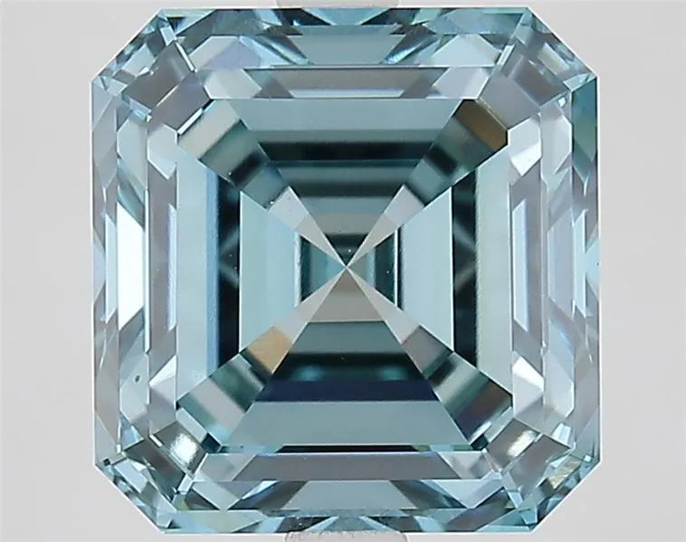 5.02ct Asscher Lab Grown Diamond (Colour Fancy Vivid Blue, Clarity VVS2, IGI Certified)