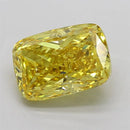 5.02ct Cushion modified Lab Grown Diamond (Colour Fancy Vivid Yellow, Clarity SI1, IGI Certified)