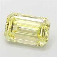 5.03ct Emerald Lab Grown Diamond (Colour Fancy Light Yellow, Clarity VVS2, IGI Certified)