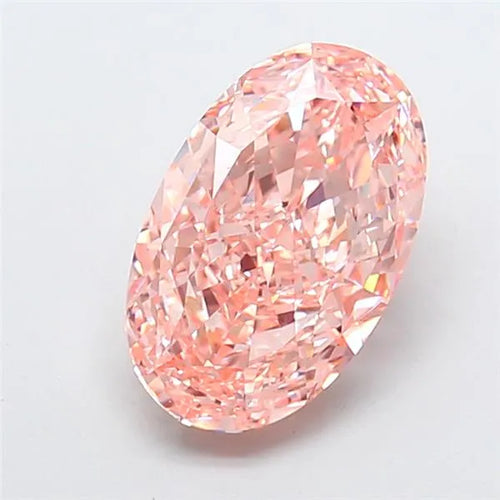 5.03ct Oval Lab Grown Diamond (Colour Fancy Vivid Pink, Clarity VVS2, IGI Certified)