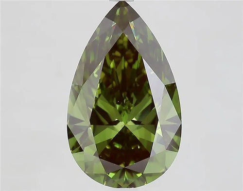 5.04ct Pear Lab Grown Diamond (Colour Fancy Deep Green, Clarity VS1, IGI Certified)