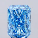 5.04ct Radiant Lab Grown Diamond (Colour Fancy Vivid Blue, Clarity VVS2, IGI Certified)