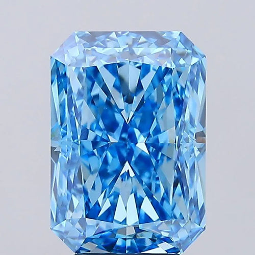 5.04ct Radiant Lab Grown Diamond (Colour Fancy Vivid Blue, Clarity VVS2, IGI Certified)