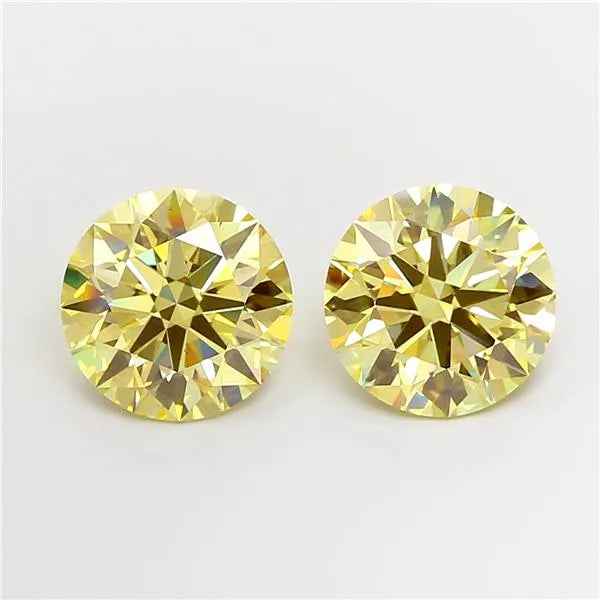 5.06ct Round Lab Grown Diamond (Colour Fancy Intense Yellow, Clarity VS2, Cut ID, IGI Certified)