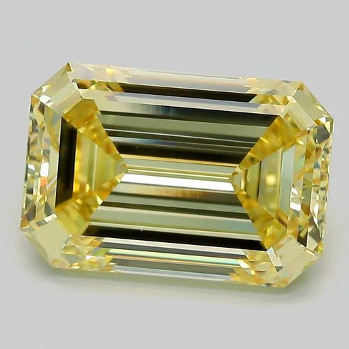 5.11ct Emerald Lab Grown Diamond (Colour Fancy Yellow, Clarity VVS2, IGI Certified)