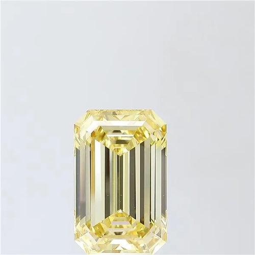 5.30ct Emerald Lab Grown Diamond (Colour Fancy Yellow, Clarity VS1, IGI Certified)