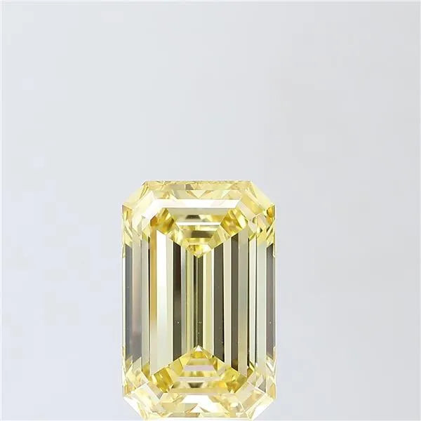 5.30ct Emerald Lab Grown Diamond (Colour Fancy Yellow, Clarity VS1, IGI Certified)