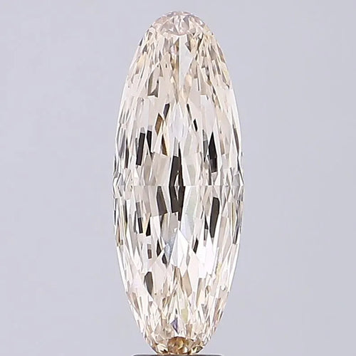 5.65ct Oval Lab Grown Diamond (Colour Very Light Brown, Clarity VS1, IGI Certified)