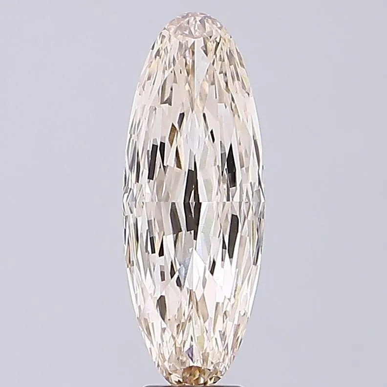 5.65ct Oval Lab Grown Diamond (Colour Very Light Brown, Clarity VS1, IGI Certified)