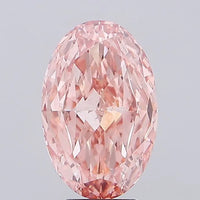 5.74ct Oval Lab Grown Diamond (Colour Fancy Intense Brownish Pink, Clarity VS2, IGI Certified)