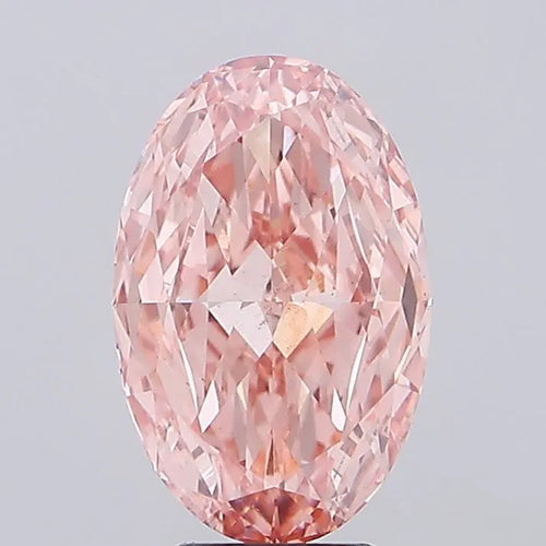 5.74ct Oval Lab Grown Diamond (Colour Fancy Intense Brownish Pink, Clarity VS2, IGI Certified)