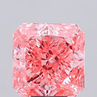 5.96ct Square radiant Lab Grown Diamond (Colour Fancy Vivid Pink, Clarity VVS2, IGI Certified)