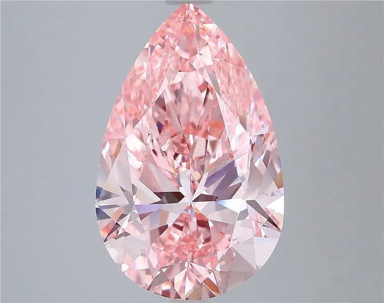 6.00ct Pear Lab Grown Diamond (Colour Fancy Vivid Pink, Clarity VVS2, IGI Certified)