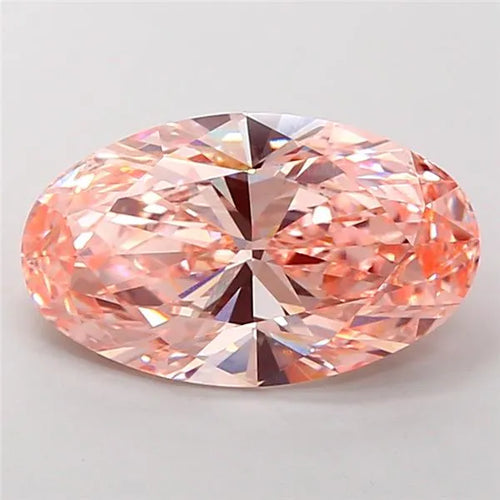 6.02ct Oval Lab Grown Diamond (Colour Fancy Vivid Pink, Clarity VVS2, IGI Certified)