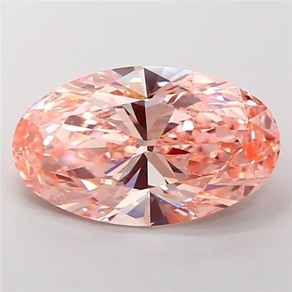 6.02ct Oval Lab Grown Diamond (Colour Fancy Vivid Pink, Clarity VVS2, IGI Certified)
