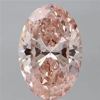 6.06ct Oval Lab Grown Diamond (Colour Fancy Vivid Pink, Clarity VVS2, IGI Certified)