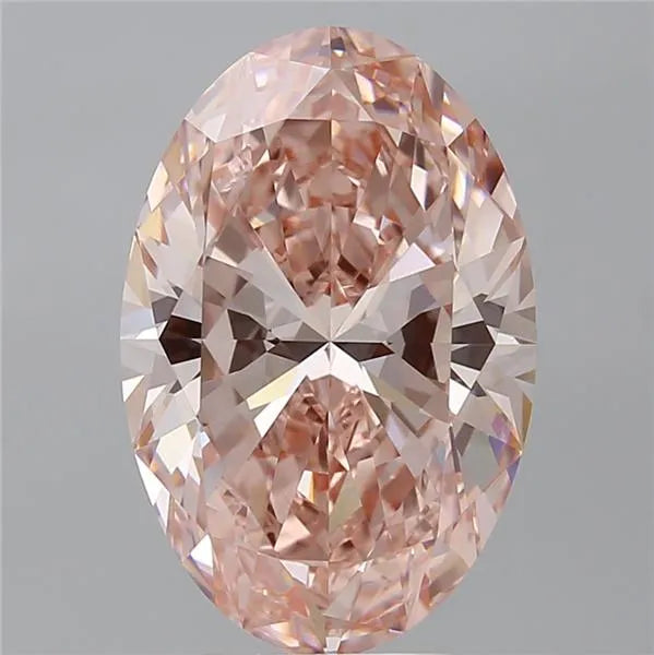 6.06ct Oval Lab Grown Diamond (Colour Fancy Vivid Pink, Clarity VVS2, IGI Certified)