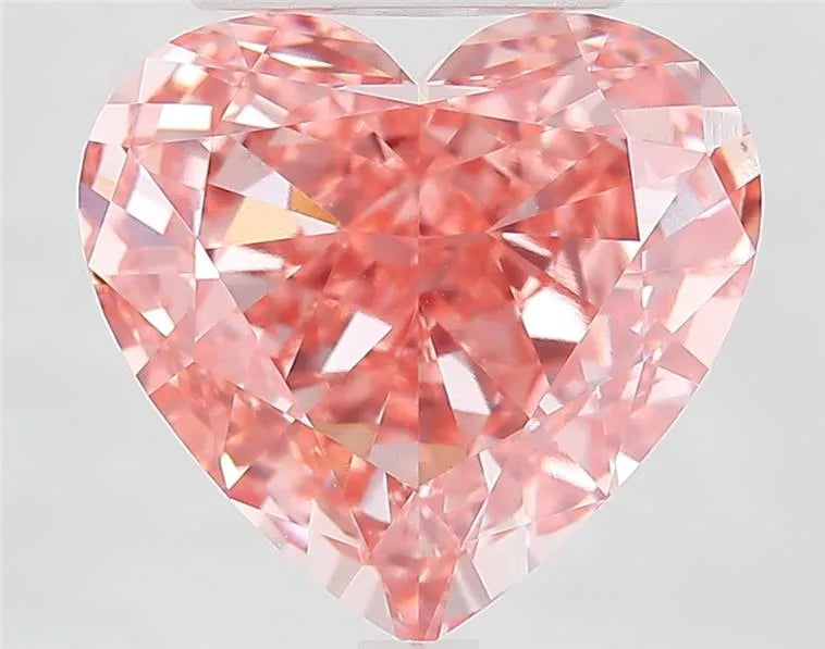 7.02ct Heart Lab Grown Diamond (Colour Fancy Vivid Pink, Clarity VVS2, IGI Certified)