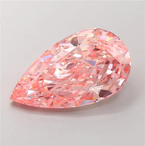 7.03ct Pear Lab Grown Diamond (Colour Fancy Vivid Pink, Clarity VS2, IGI Certified)