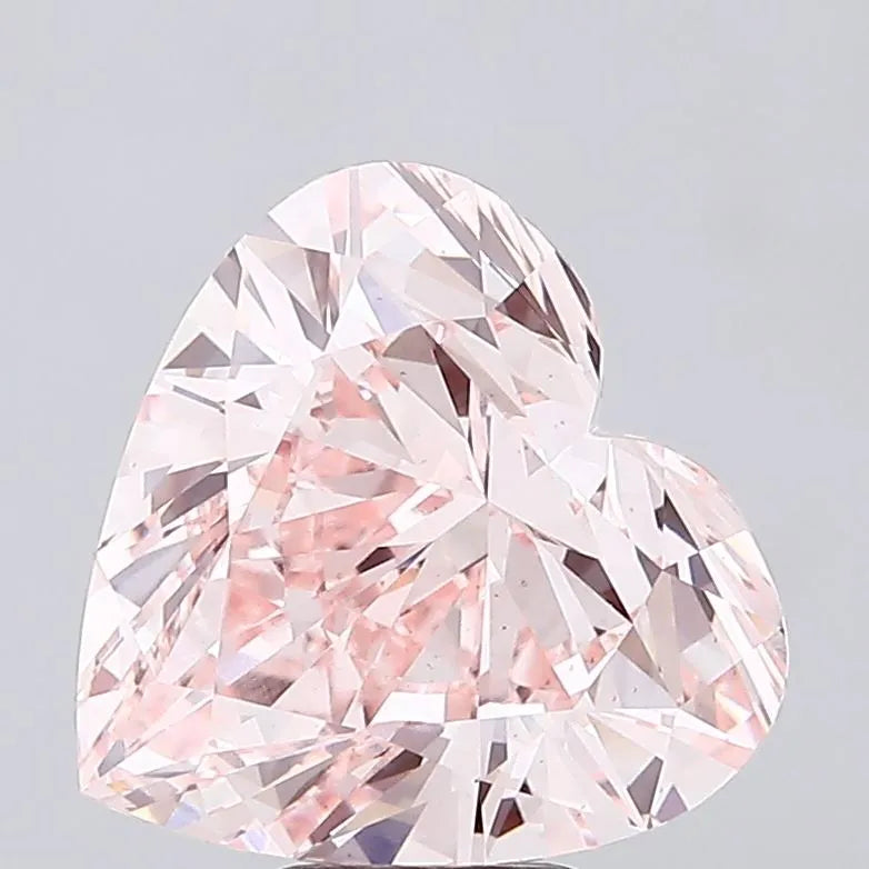 7.11ct Heart Lab Grown Diamond (Colour Fancy Pink, Clarity VS2, IGI Certified)