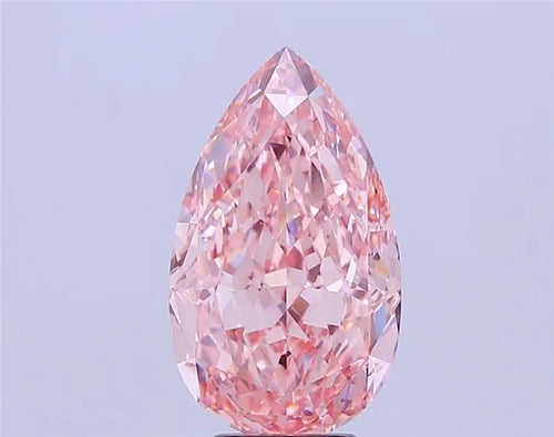 7.11ct Pear Lab Grown Diamond (Colour Fancy Vivid Pink, Clarity VVS2, IGI Certified)