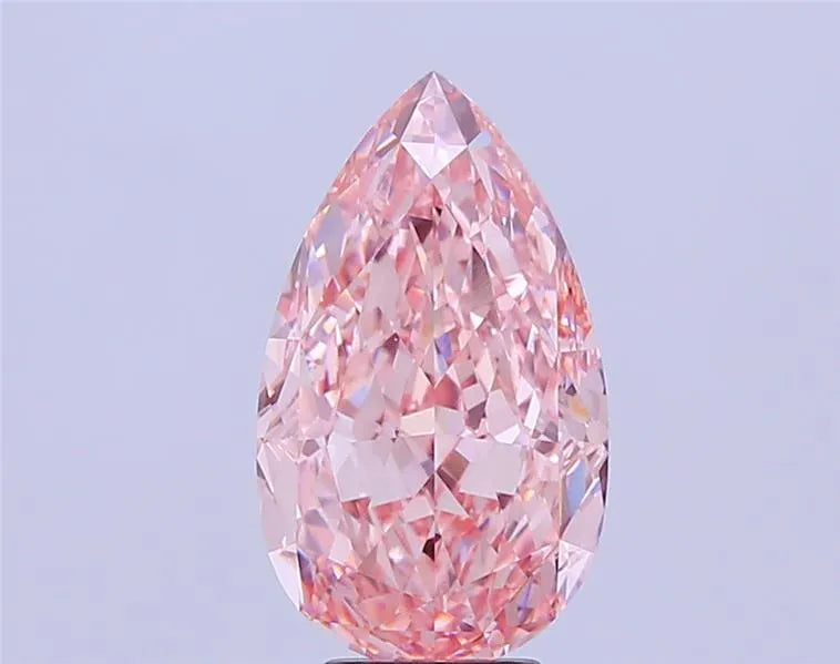 7.11ct Pear Lab Grown Diamond (Colour Fancy Vivid Pink, Clarity VVS2, IGI Certified)