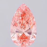 8.02ct Pear Lab Grown Diamond (Colour Fancy Vivid Orange Pink, Clarity VS1, IGI Certified)