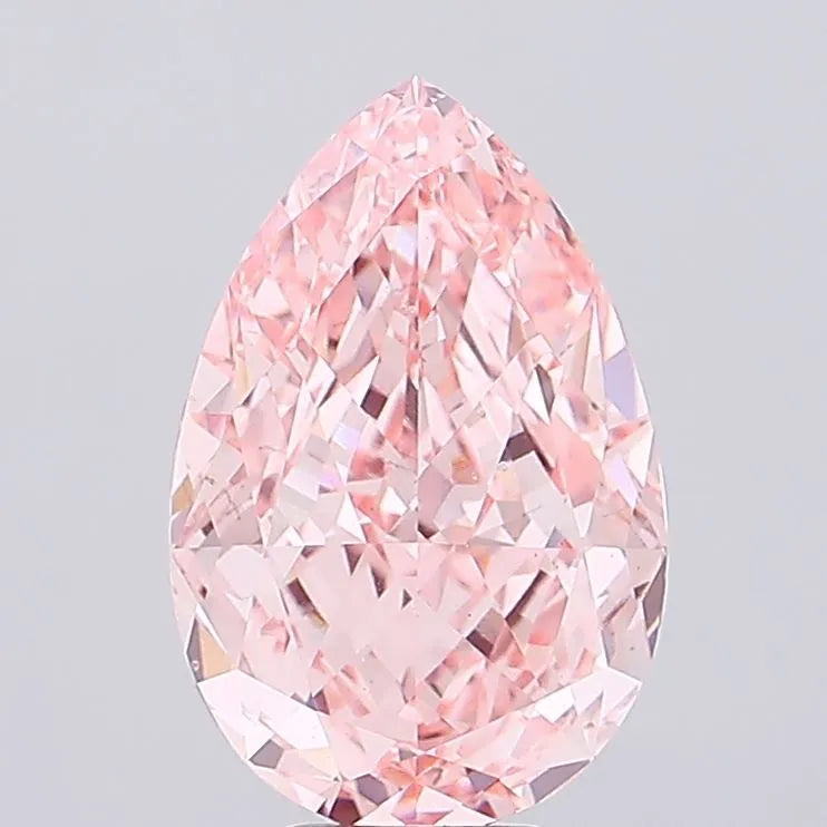 9.01ct Pear Lab Grown Diamond (Colour Fancy Vivid Pink, Clarity VS2, IGI Certified)