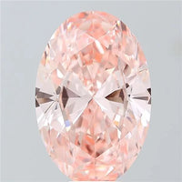 9.03ct Oval Lab Grown Diamond (Colour Fancy Vivid Pink, Clarity VVS2, IGI Certified)