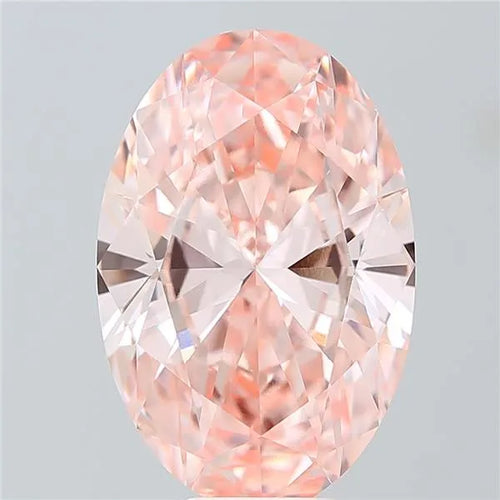 9.03ct Oval Lab Grown Diamond (Colour Fancy Vivid Pink, Clarity VVS2, IGI Certified)