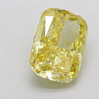 9.10ct Cushion modified Lab Grown Diamond (Colour Fancy Vivid Yellow, Clarity VS1, IGI Certified)