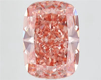 9.62ct Cushion modified Lab Grown Diamond (Colour Fancy Vivid Brownish Pink, Clarity VVS2, IGI Certified)