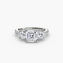 Three-Stone with Pavé Band The Perfect Carat