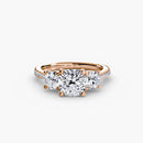 Three-Stone with Pavé Band The Perfect Carat