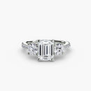 Three-Stone with Pavé Band The Perfect Carat