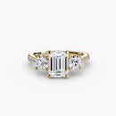 Three-Stone with Pavé Band The Perfect Carat