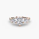 Three-Stone with Pavé Band The Perfect Carat