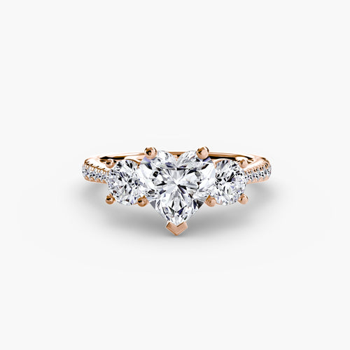 Three-Stone with Pavé Band The Perfect Carat