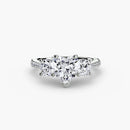 Three-Stone with Pavé Band The Perfect Carat
