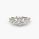 Three-Stone with Pavé Band The Perfect Carat